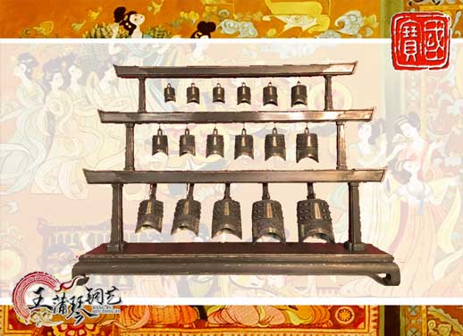 山東客戶定制17件古編鐘，迎賓編鐘古樂(lè)